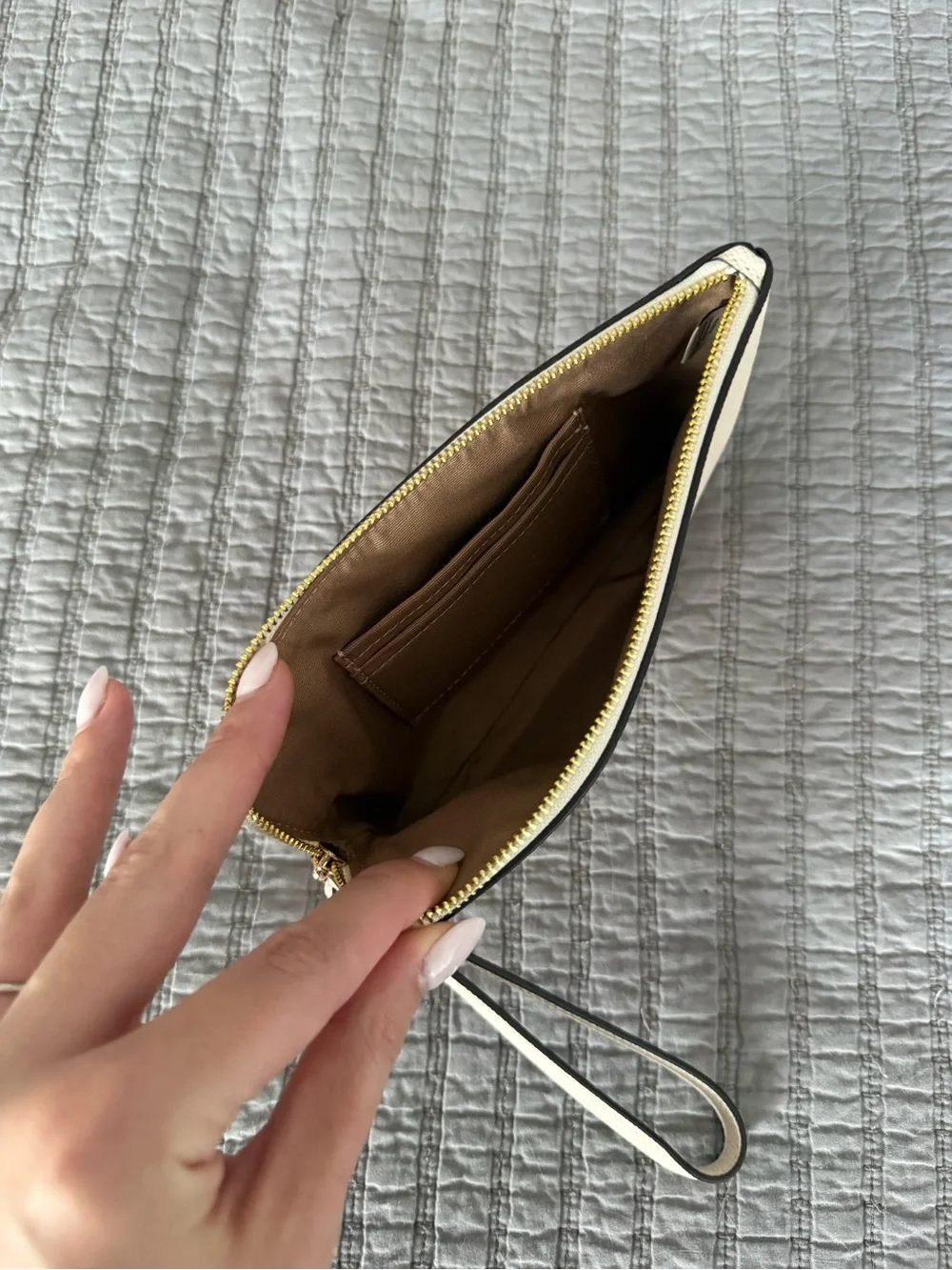 Coach Corner Zip Wristlet